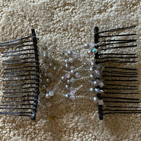 EZ Combs Beaded Stretchable Hair Clips Set of two - Picture 7 of 14